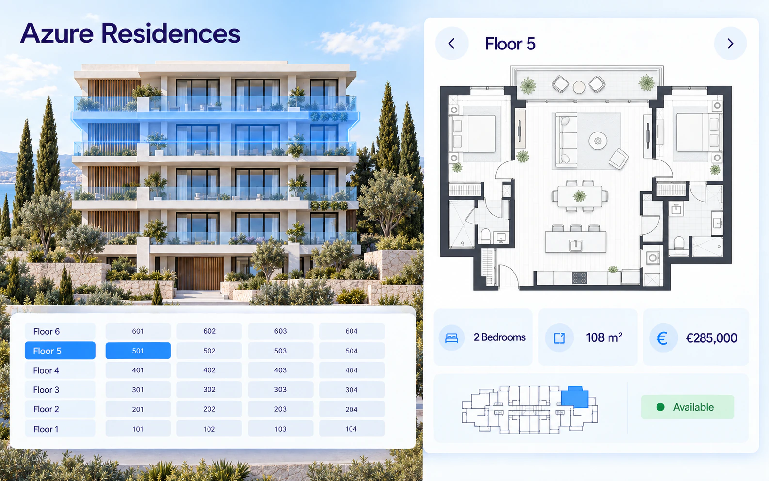 Almond Tree Villas apartment and floor-plan page on NewKey.cy