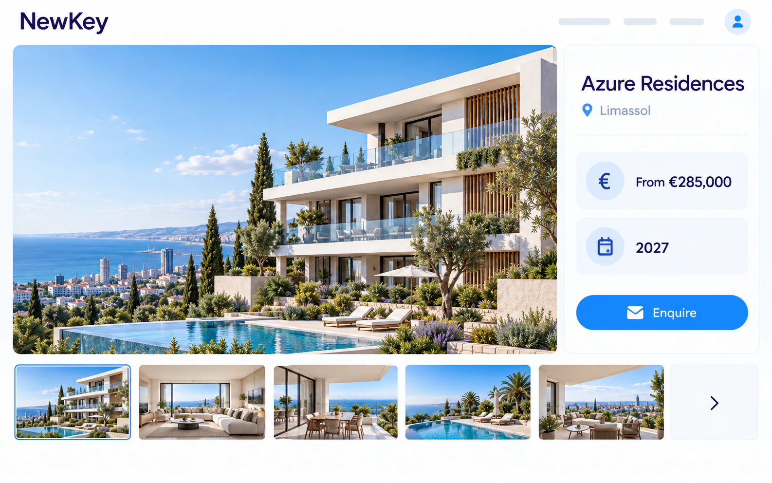 Almond Tree Villas project page on NewKey.cy