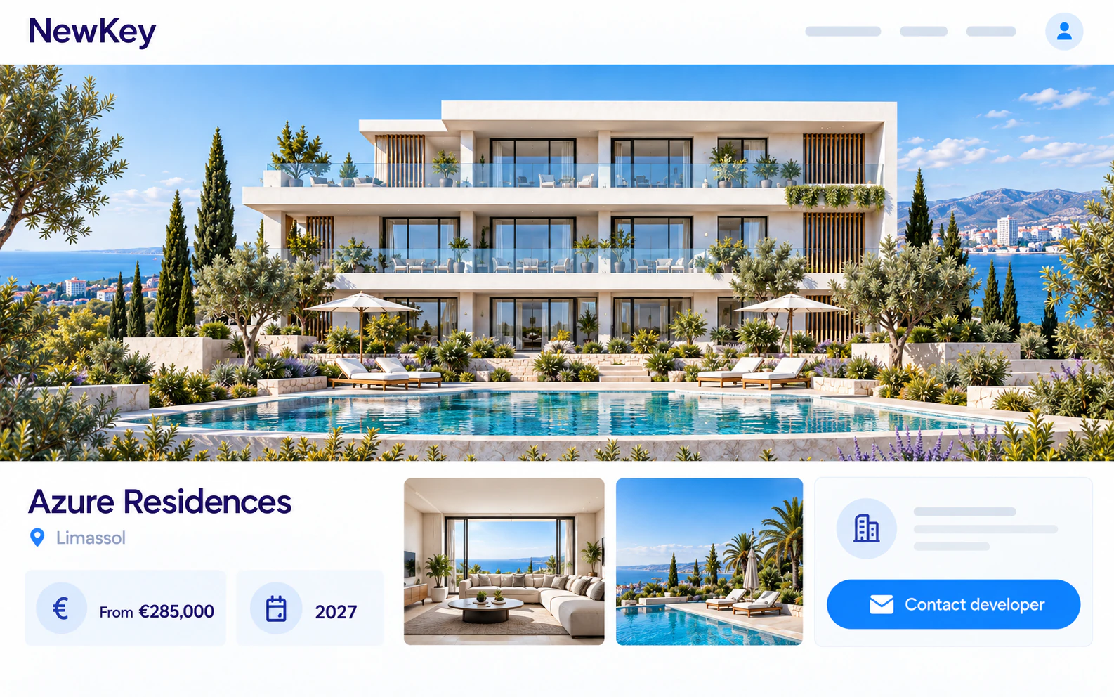 Almond Tree Villas project page on NewKey.cy